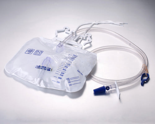 Mediflex sterile urine bag with measurement markings and tubing for continence care